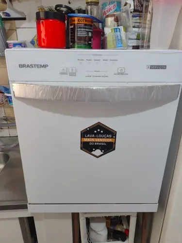 Lava Louças 8 Serviços Brastemp Branca 220V - BLF08BB + 600g de sabão