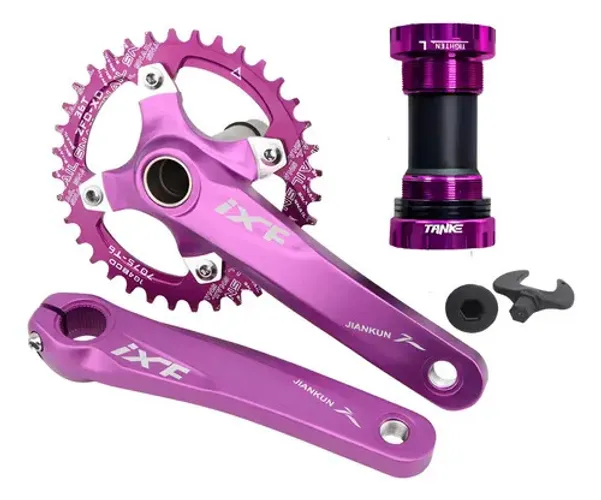 Pedivela Ixf Jiankun Roxo Mtb Integrado Hollowtech 36d Tanke