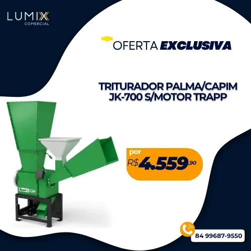 TRITURADOR PALMA/CAPIM JK-700 S/MOTOR TRAPP