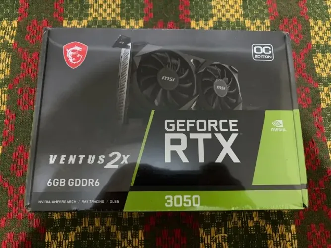 Placa de Vídeo RTX 3050 6gb NOVA LACRADA MSI NVIDIA
