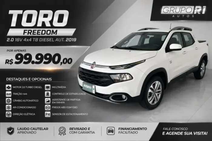 Fiat Toro Freedom 2.0 16V 4X4 Diesel Aut. 2019