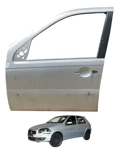 Porta Dianteira Esquerda Fiat Palio Elx 1.4 2008 A 2014 Dianteira Esquerda Cinza
