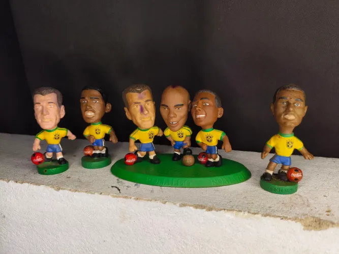 Coleção Mini Craques Coca Cola 1998 Dunga, Ronaldo Romário