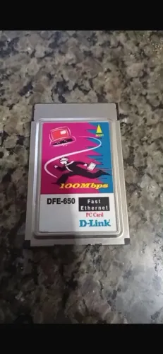 placa de rede retrô D-Link DFE-650 Fast Ethernet PC Card (PCMCIA),