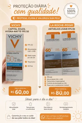 Protetores Solar Vichy e La Roche