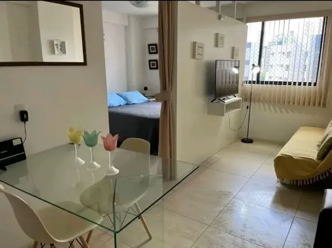 FLAT MOBILIADO 30m² | 1 QUARTO SEPARADO | GOLDEN DIVE | BOA VIAGEM