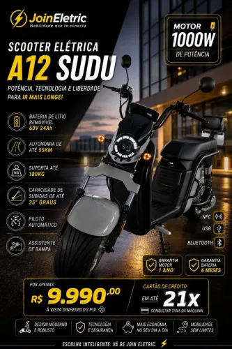 Scotter Eletrica Sudu A12 1000W