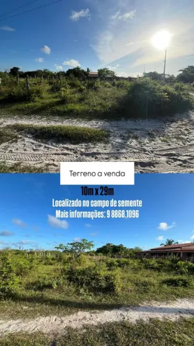 ? Terreno 10x29m à Venda - Campo de Semente | Excelente Localização
