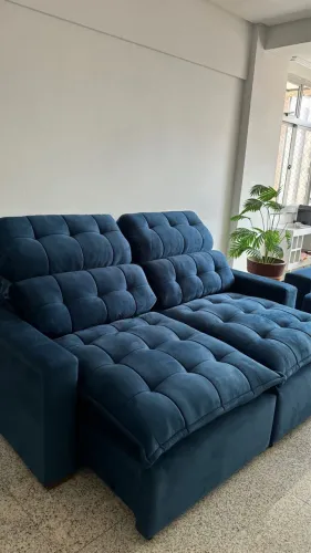 Sofá Retrátil Reclinável com Pillowtop ( Entrega Grátis ) 