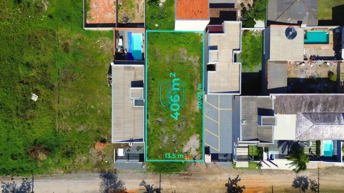 Terreno em Itapoá-SC com 406m² por R$268.000,00