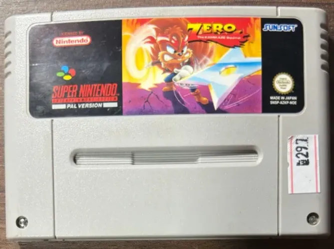 Zero the Kamikaze Squirrel Original SNES Super Nintendo SFC PAL EUROPEU REF.297
