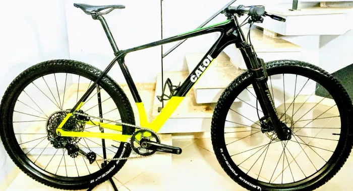 MTB Caloi (19) Elite Racing, SLX 12v, Tubeless(18x). Trocas 11k