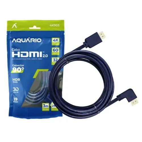 CABO HDMI 2.0 4K 3D 19 PINOS - 3 METROS - AQUÁRIO