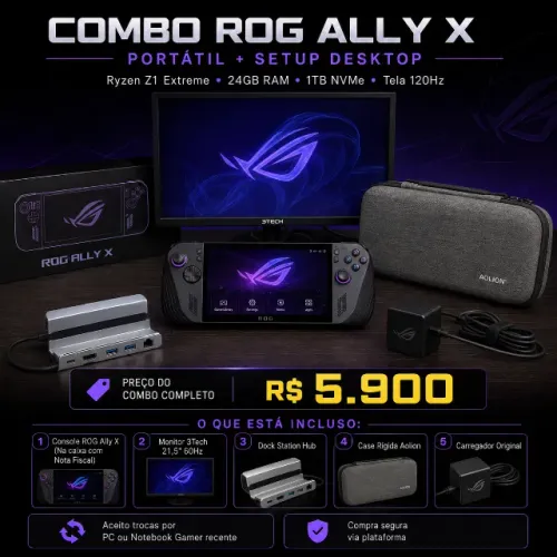 COMBO ROG ALLY X ? PORTÁTIL + SETUP DESKTOP