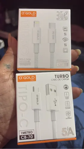 Cabo iPhone e tipo C