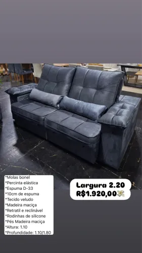 Sofá Retrátil e Reclinável 2 Lugares