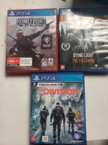 LOTE 3 JOGOS PS4 ORIGINAIS | The Division + Dying Light + Homefront COMBO R$149