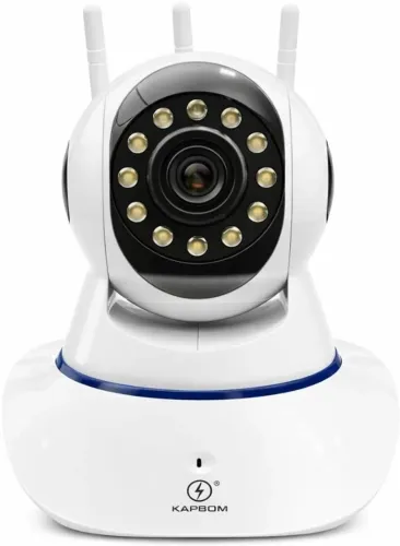 Câmera De Segurança 3 Antenas 3ª Geração Visão Noturna Cor Branco Wifi