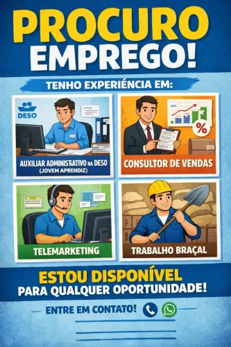 PROCURO VAGA DE EMPREGO