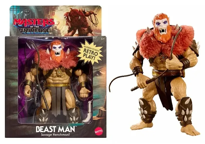 Masters Of The Universe Origins Beast Man Deluxe Filme 2026 Lacrado com a caixa parda