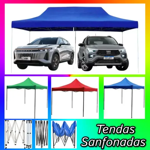 Tenda sanfonada primeira ,segunda e terceira linha