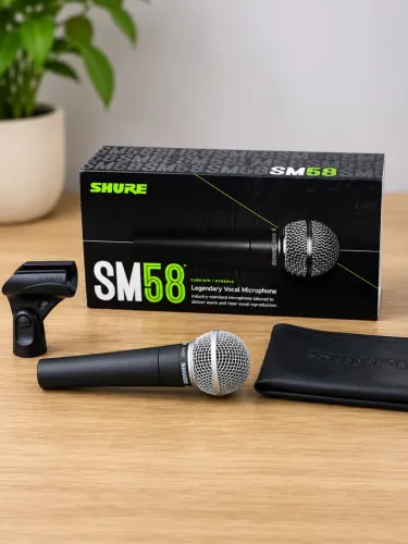 Microfone profissional Shure SM58-LC dinâmico cardioide