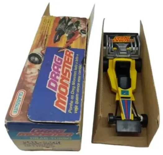 Carrinho Anos 90 Turbo Amarelo - GLASSLITE