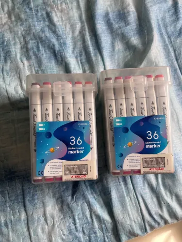 conjunto de 36 marcadores de ponta dupla Touch Chenrui.