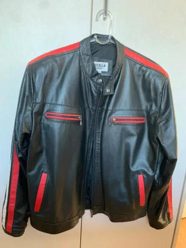 Jaqueta de couro masculina