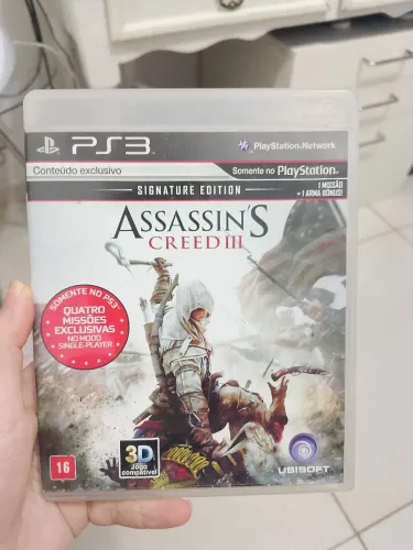 Jogo Assassins Creed III e brotherhood ps3