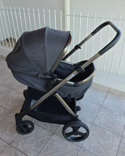 Kit Carrinho e Bebê Conforto Safety 1st, Travel System Discover Trio, Isofix, Black Chrome