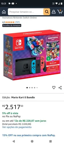 Nintendo switch versão V2  1 Mês de Uso