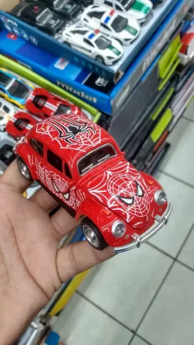 Carro Ferro Miniatura - Fusca personalizado (Abrir As portas)