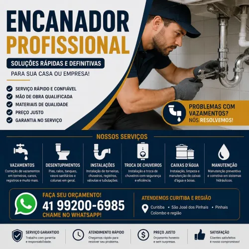 Encanador Curitiba | Vazamentos, Torneiras e Chuveiros | WhatsApp *