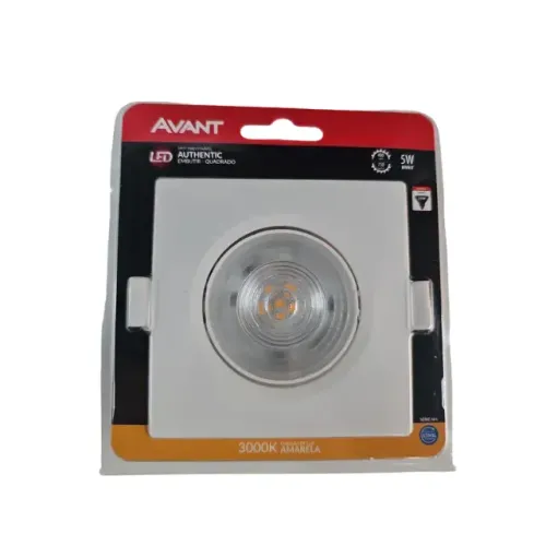 Spot Led Quadrado Embutir 3000k 5w Avant