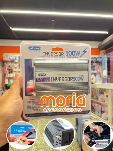 Inversor de 500 wts  conversor veicular Bateria de 12v Ac 10v 500wts