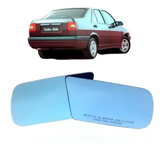 Lente Retrovisor Azul Tempra 92/99 + Base Plastica