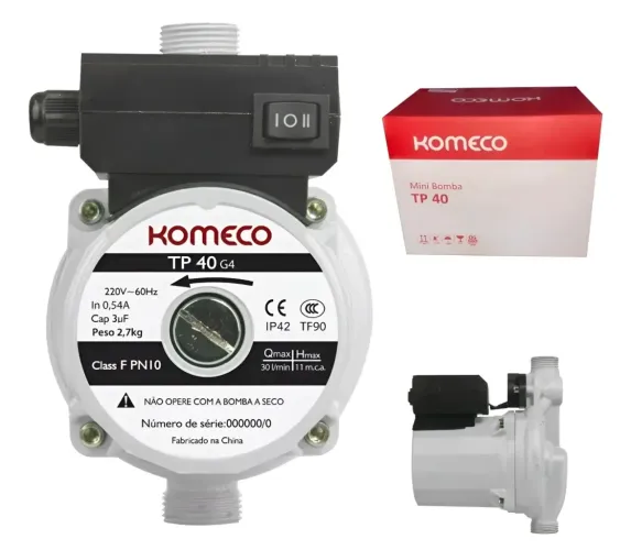 Bomba Pressurizador Águ Komeco Tp40 G4 120w Ferro 127V