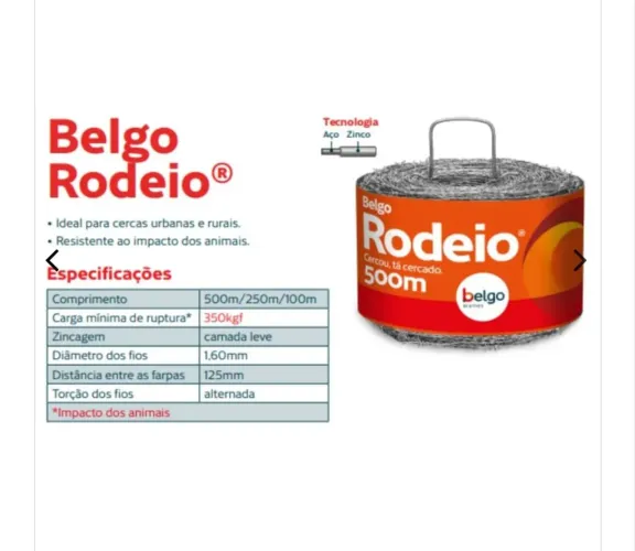 Arame farpado 500 metros 