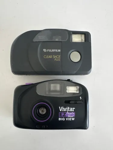 Kit Câmeras Analógicas Fujifilm Clear Shot + Vivitar Ez Big View - Funcionando