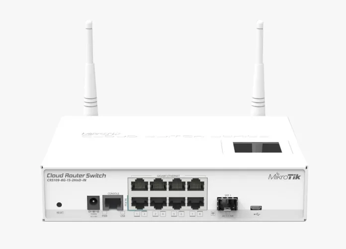 Roteador MIKROTIK CLOUD ROUTER CRS109-8G-1S-2HND-IN