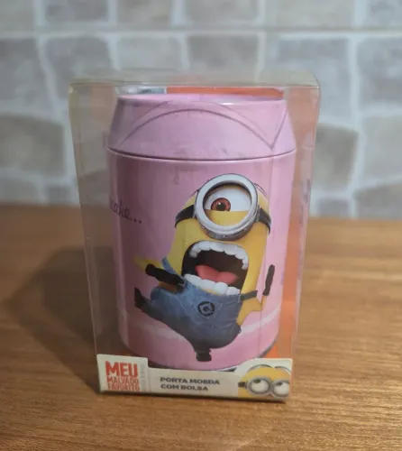 Porta Moedas E Objeto Minions Meu Malvado Favorito - Novo Na Caixa Com Bolsa