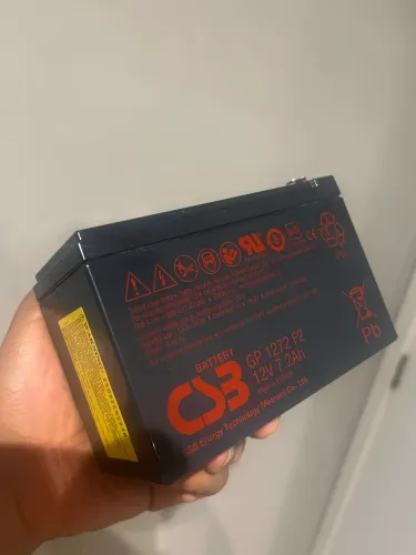 Bateria Selada 12V 7.2Ah CSB GP 1272 F2 para Nobreak, Alarme, Som e Portões 