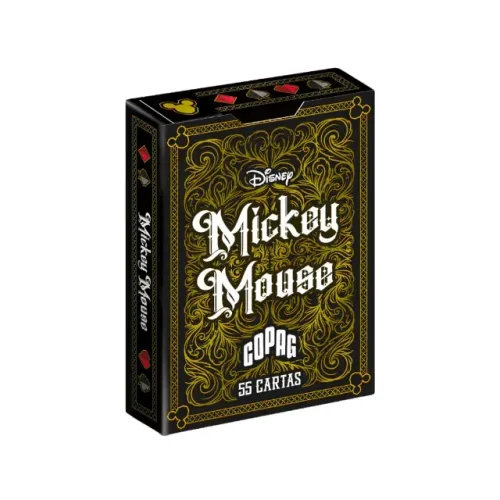 Baralho Mickey Mouse Preto e Dourado Copag - Original Lacrado