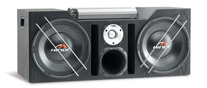 Caixa de som automotivo Hinor box trio 4000w