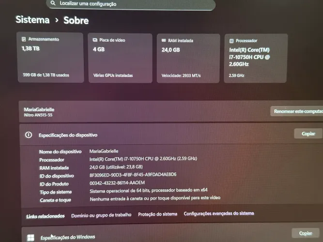 Notebook Acer Nitro 5 (AN515-55) - Alto desempenho p/ trabalho e edição