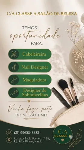 Oportunidade de trabalho para Salão de Beleza em Icaraí