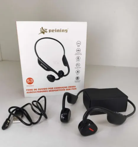 Fone de ouvido condução óssea
