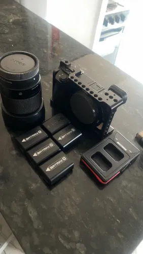 Câmera Sony A6500+Lente Sigma 30mm
