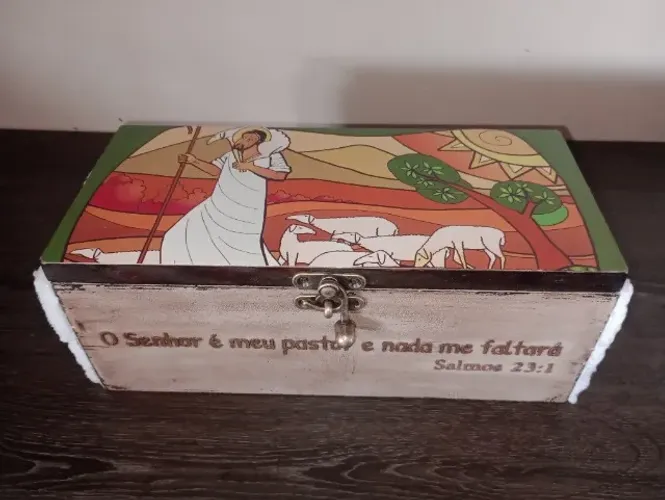 Caixa rústica Bom Pastor